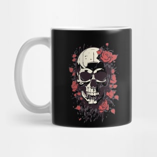 skull with roses tattoo Mug